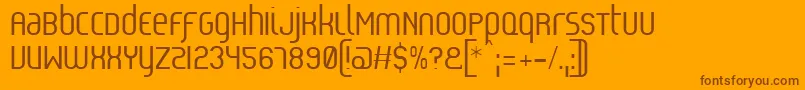 Reflex Font – Brown Fonts on Orange Background