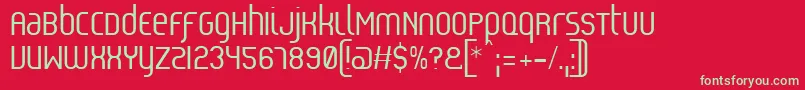 Reflex Font – Green Fonts on Red Background