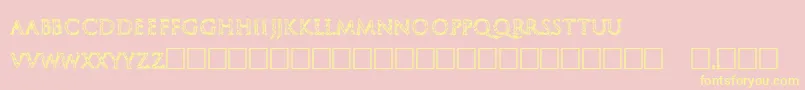 Endopath Font – Yellow Fonts on Pink Background