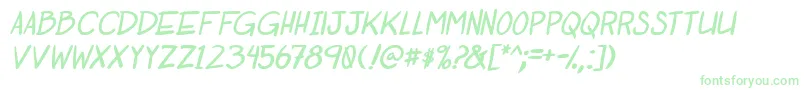 Weitere Informationen zur OtakuRantItalbold-Schriftart OtakuRantItalbold-Schriftart – Grüne Schriften