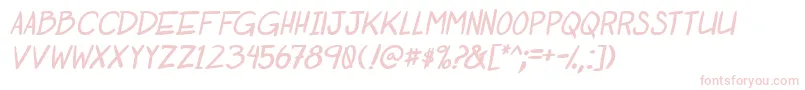 OtakuRantItalbold Font – Pink Fonts on White Background