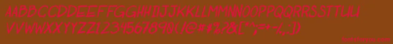 OtakuRantItalbold Font – Red Fonts on Brown Background