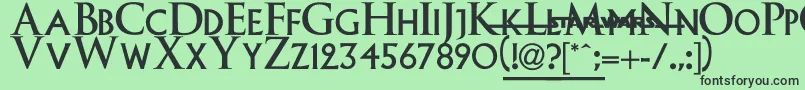 Episode1 Font – Black Fonts on Green Background