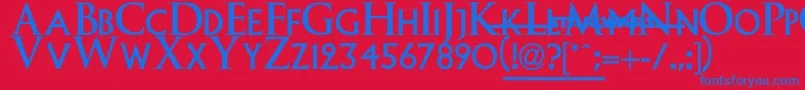 Episode1 Font – Blue Fonts on Red Background