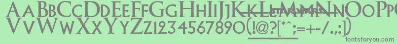 Episode1 Font – Gray Fonts on Green Background