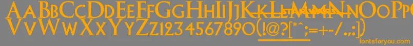Episode1 Font – Orange Fonts on Gray Background