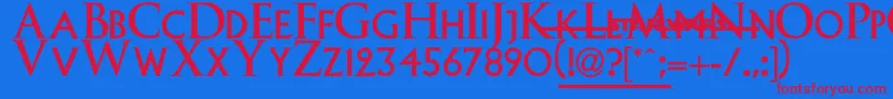 Episode1 Font – Red Fonts on Blue Background