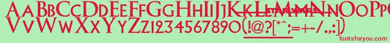Episode1 Font – Red Fonts on Green Background