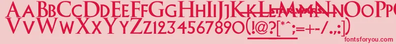 Episode1 Font – Red Fonts on Pink Background