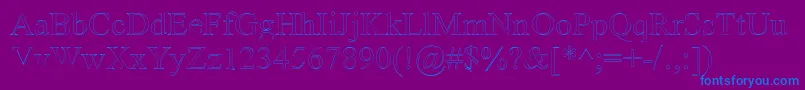 Amerto Font – Blue Fonts on Purple Background