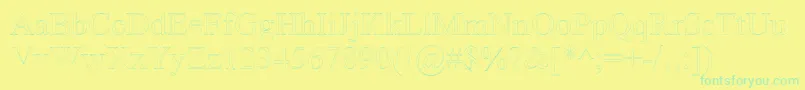 Amerto Font – Green Fonts on Yellow Background