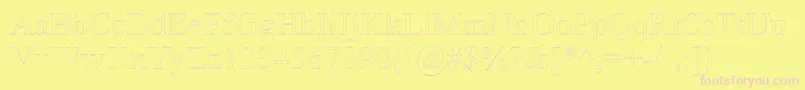 Amerto Font – Pink Fonts on Yellow Background