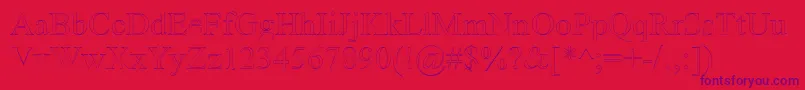 Amerto Font – Purple Fonts on Red Background