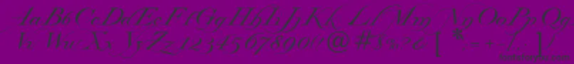 Lysandria Font – Black Fonts on Purple Background