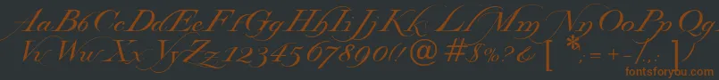 Lysandria Font – Brown Fonts on Black Background