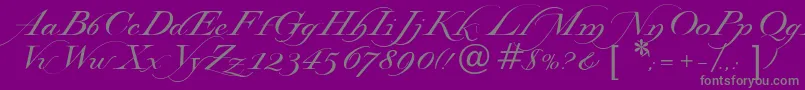 Lysandria Font – Gray Fonts on Purple Background