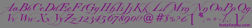 Lysandria Font – Purple Fonts on Gray Background