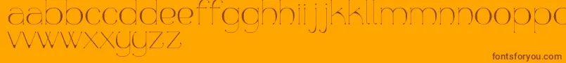 Aquapura Font – Brown Fonts on Orange Background