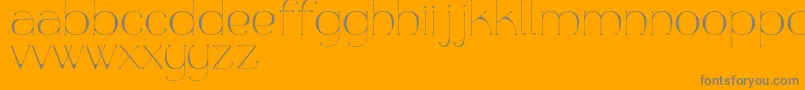 Aquapura Font – Gray Fonts on Orange Background