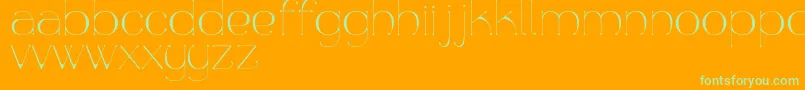 Aquapura Font – Green Fonts on Orange Background