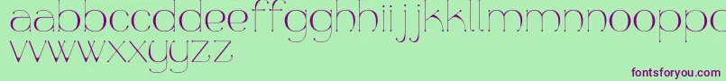 Aquapura Font – Purple Fonts on Green Background