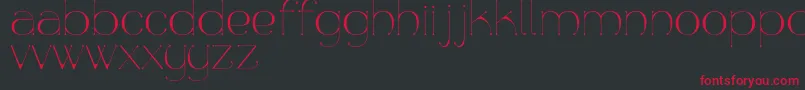 フォントAquapura – 黒い背景に赤い文字