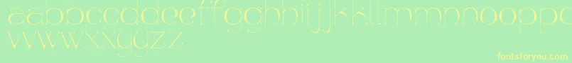 Aquapura Font – Yellow Fonts on Green Background