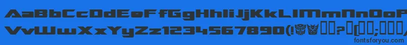 TransroboticsExtendedBold Font – Black Fonts on Blue Background