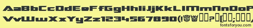 TransroboticsExtendedBold Font – Black Fonts on Yellow Background