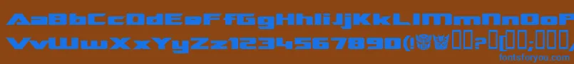TransroboticsExtendedBold Font – Blue Fonts on Brown Background