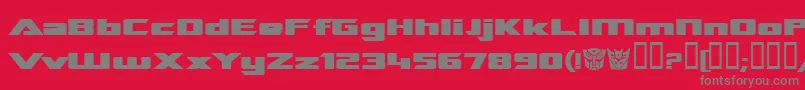 TransroboticsExtendedBold Font – Gray Fonts on Red Background
