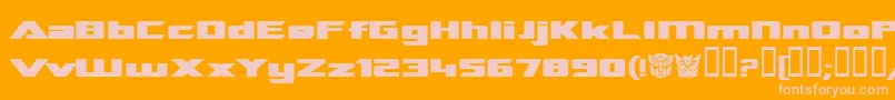 TransroboticsExtendedBold Font – Pink Fonts on Orange Background