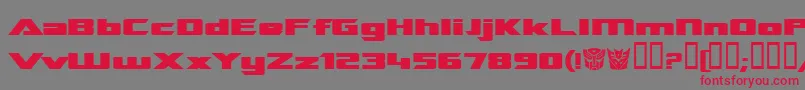 TransroboticsExtendedBold-Schriftart – Rote Schriften auf grauem Hintergrund