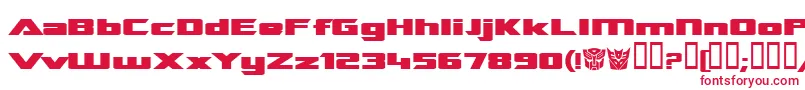TransroboticsExtendedBold Font – Red Fonts on White Background