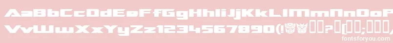 TransroboticsExtendedBold Font – White Fonts on Pink Background