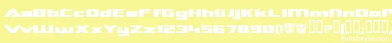 TransroboticsExtendedBold Font – White Fonts on Yellow Background