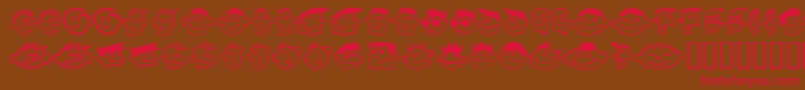 Chamaco Font – Red Fonts on Brown Background