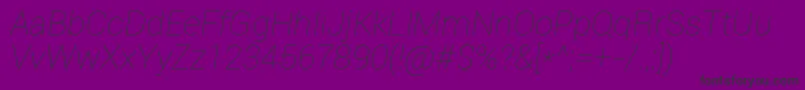 Roboto Thinitalic Font – Black Fonts on Purple Background