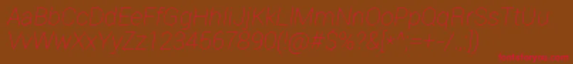 Шрифт Roboto Thinitalic – красные шрифты на коричневом фоне