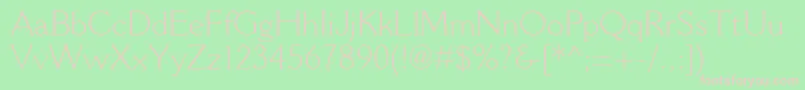 CantoriaMtLight Font – Pink Fonts on Green Background