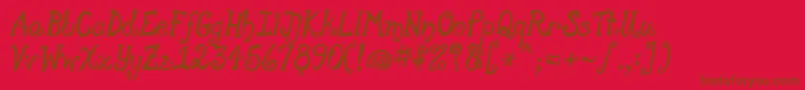 Moonpiea Font – Brown Fonts on Red Background