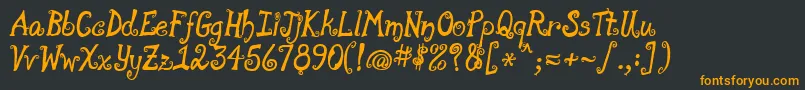 Moonpiea Font – Orange Fonts on Black Background