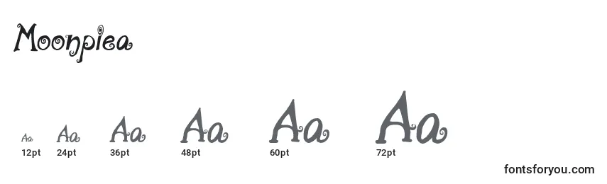 Moonpiea Font Sizes
