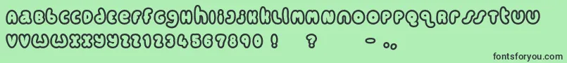 Candycolouredclown Font – Black Fonts on Green Background