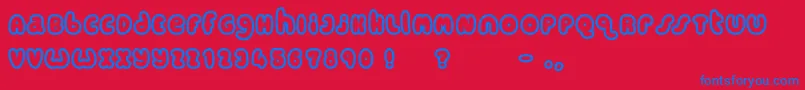 Candycolouredclown Font – Blue Fonts on Red Background