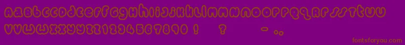 Candycolouredclown Font – Brown Fonts on Purple Background