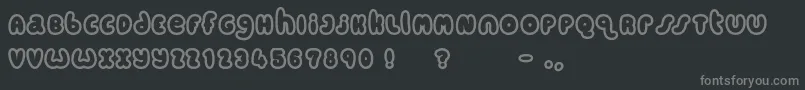 Czcionka Candycolouredclown – szare czcionki na czarnym tle