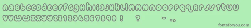 Candycolouredclown Font – Gray Fonts on Green Background
