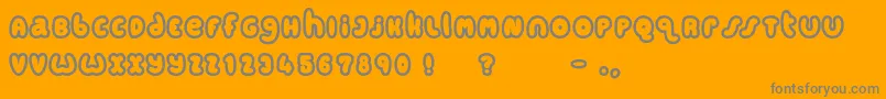 フォントCandycolouredclown – オレンジの背景に灰色の文字