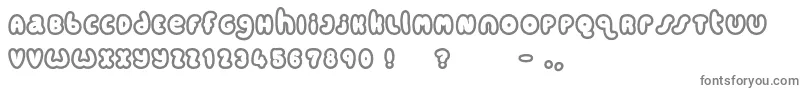 Candycolouredclown Font – Gray Fonts on White Background